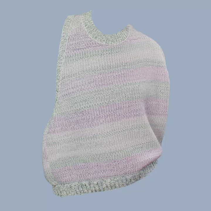 Shimmering Circular Cutout Knit Tank