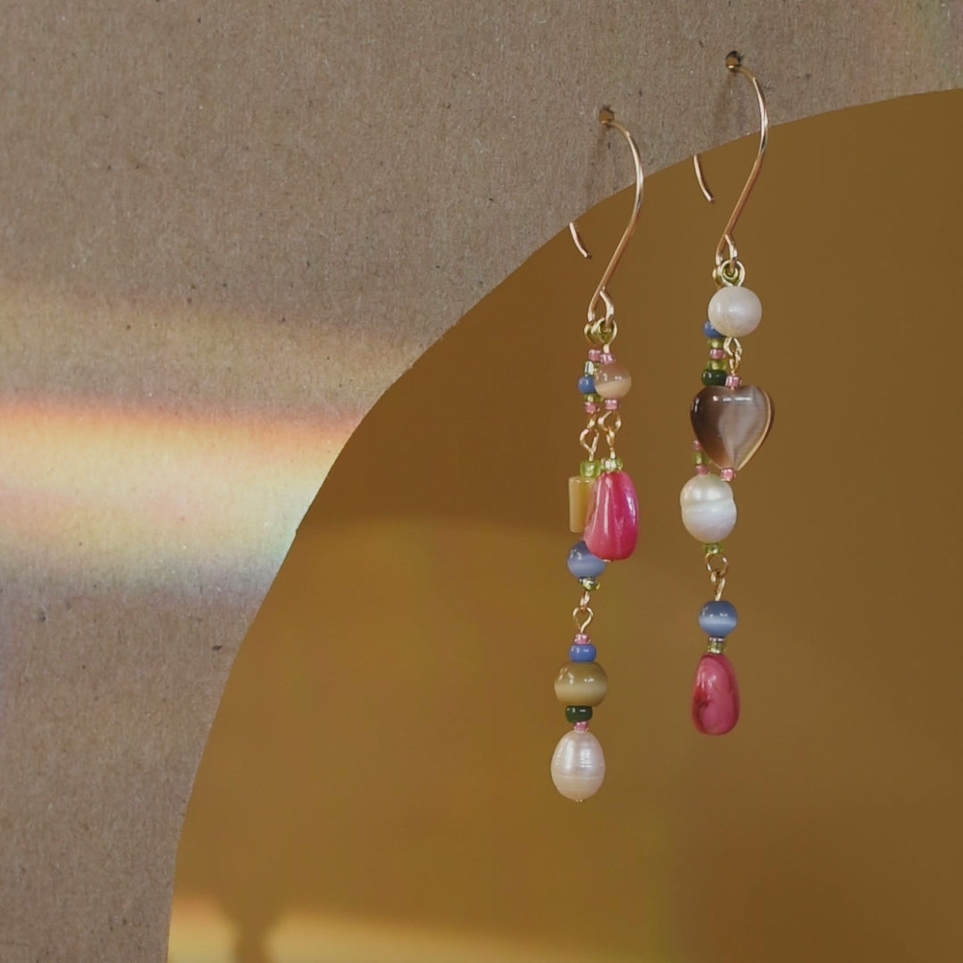 Delaford Pearl Hoop Dangle Earrings