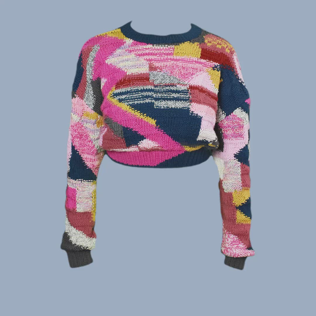Fuchsia Racecar Crew-Neck Sweater